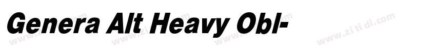 Genera Alt Heavy Obl字体转换